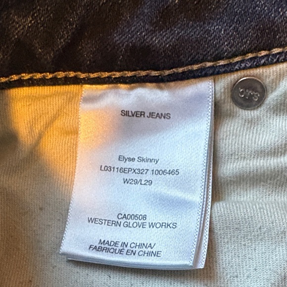 Silver Jeans Dark Indigo Women's Elyse Skinny 29 waist 29 inseam - Picture 5 of 5